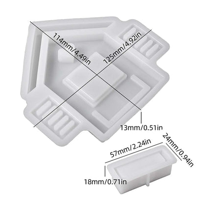 House Window Flower Box Silicone Mold Set for Resin or Plaster Crafts