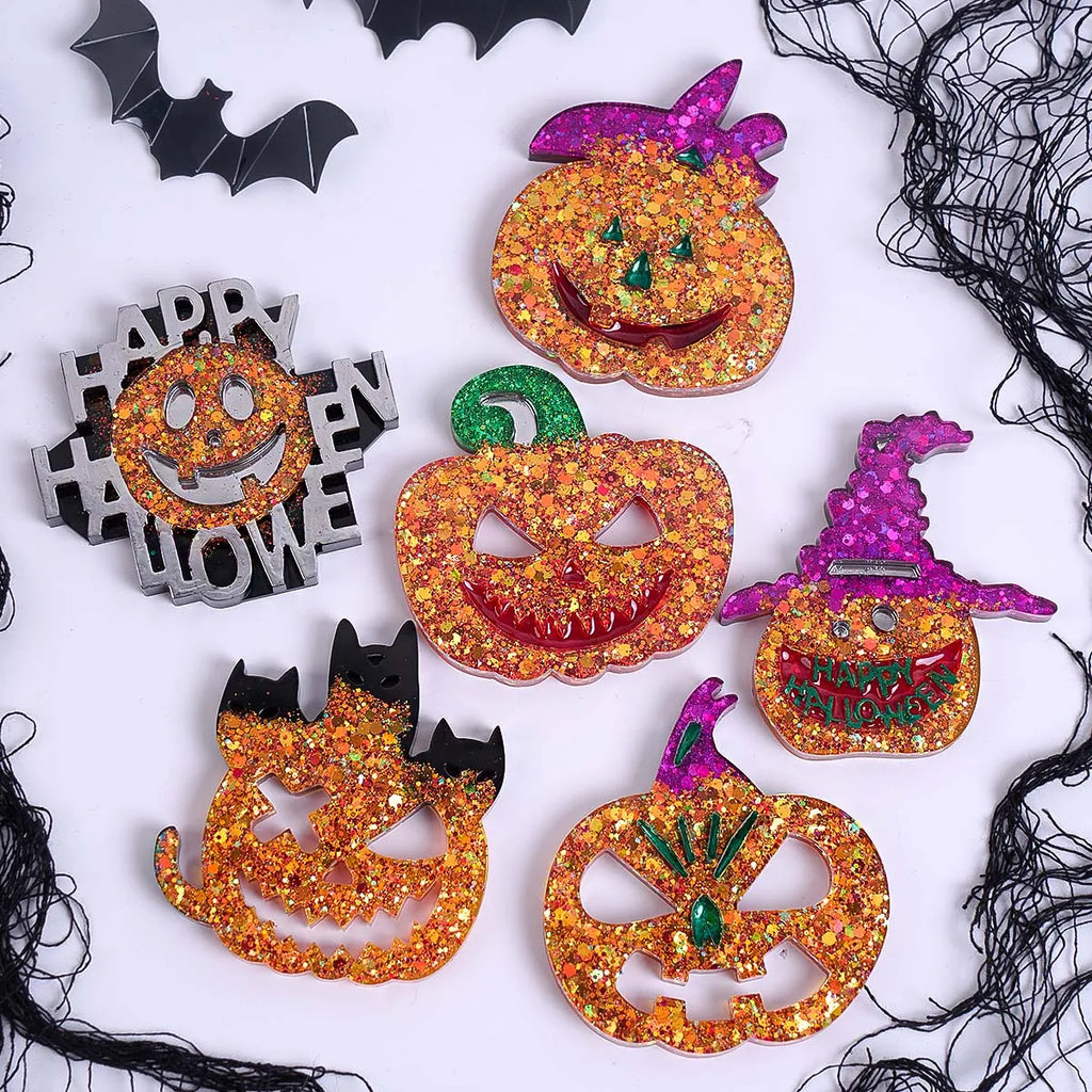 6 in 1 Halloween Pumpkin Silicone Resin Mold