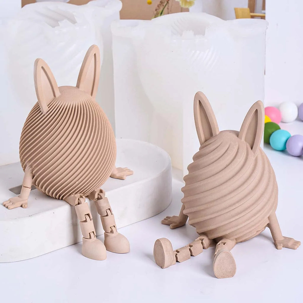 Nini and Nono - The Striped Bunny DIY Figure Silicone Molds Set