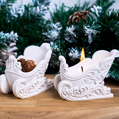 Christmas Sleigh Candle Jar Silicone Mold