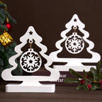 Christmas Tree Silicone Mold with Snowflake Ornament Design