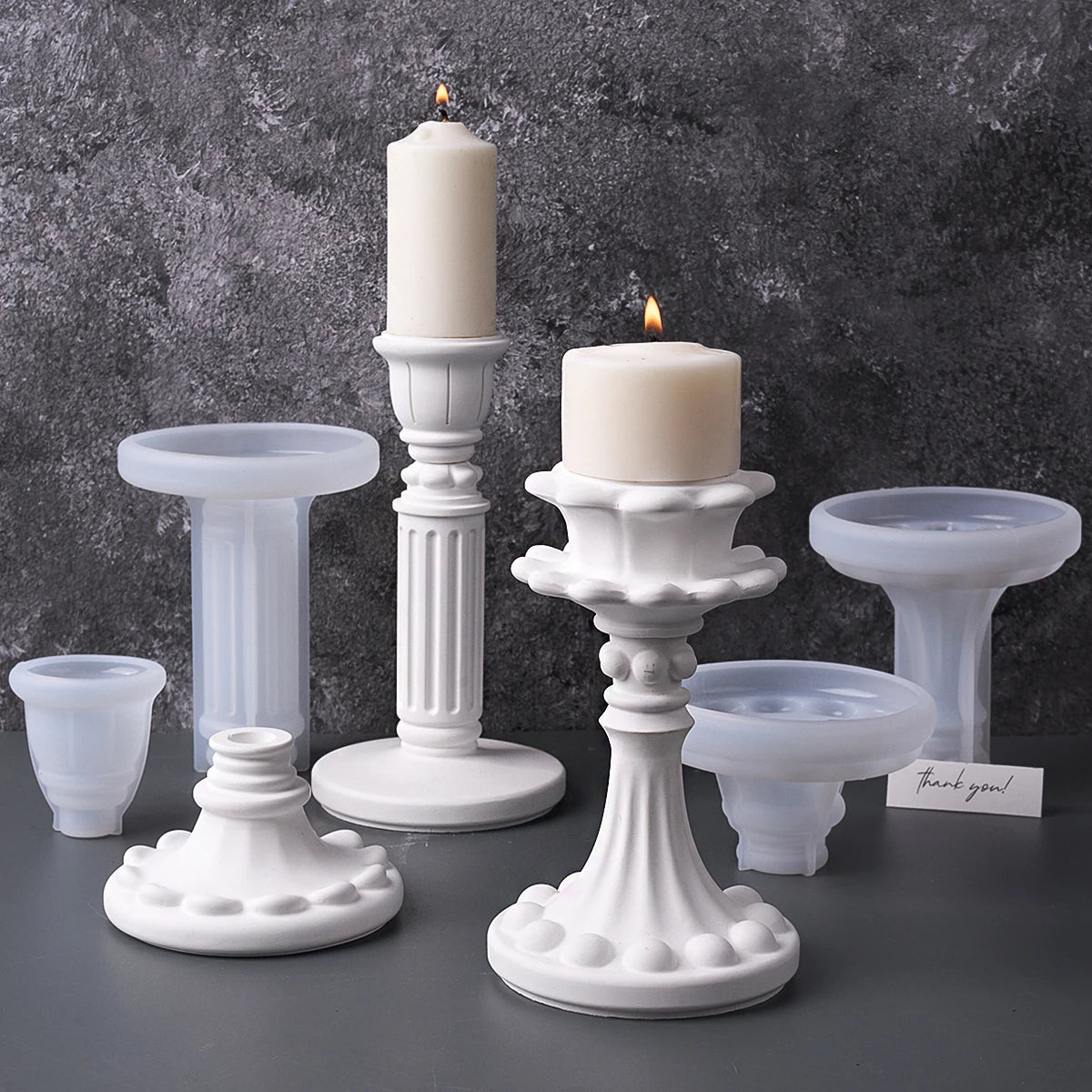 European Style Pillar Candle Base Molds.