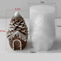 Snowy Pine Cottage Silicone Candle Mold