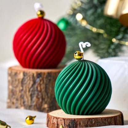 Swirl Ball Silicone Candle Mold