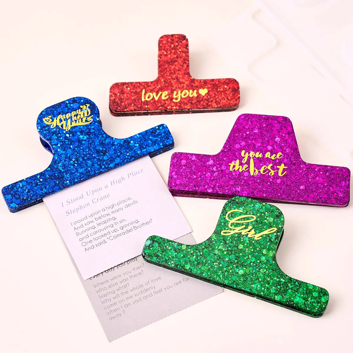 Resin Bookmark Clip Mold with 10pcs Clips