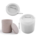 Heart Embossed Candle Jar Mold Set 2Pcs Set