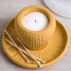 2-Piece Ribbed Mushroom Pedestal Tray Mold Set