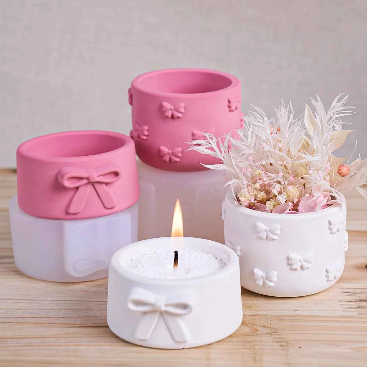 Fielle Ribbon Bow Jar Silicone Mold