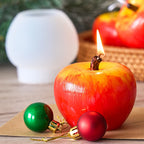 3D Apple Shaped Candle Silicone Mold