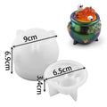Halloween Cauldron Silicone Mold with Lid for Resin Crafts Pumpkin set