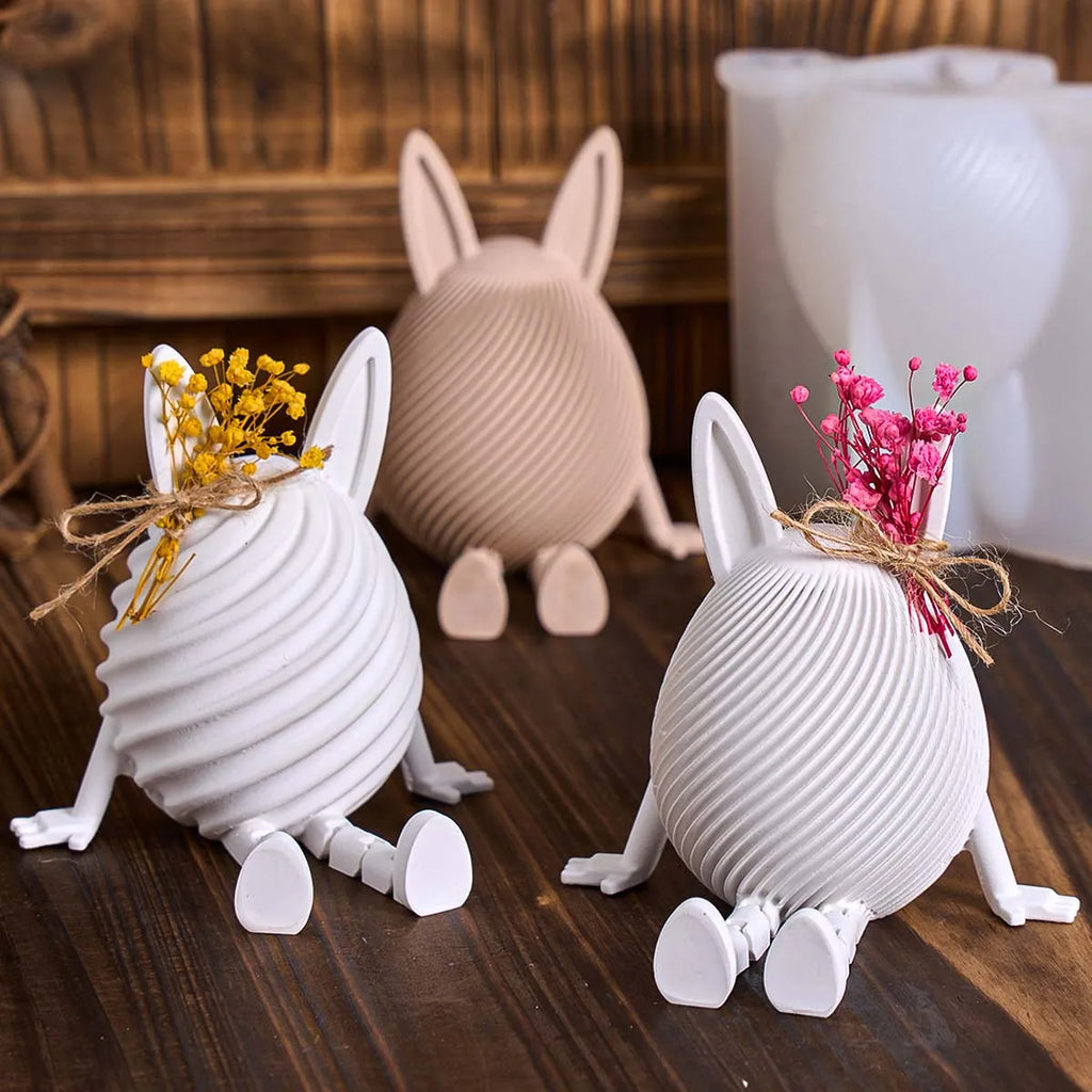 Nini and Nono - The Striped Bunny DIY Figure Silicone Molds Set