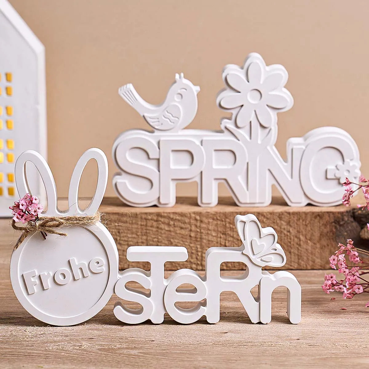 Spring Bunny Letter Ornament Silicone Mold