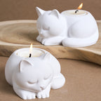 Sleeping Cat Candle Holder Silicone Mold