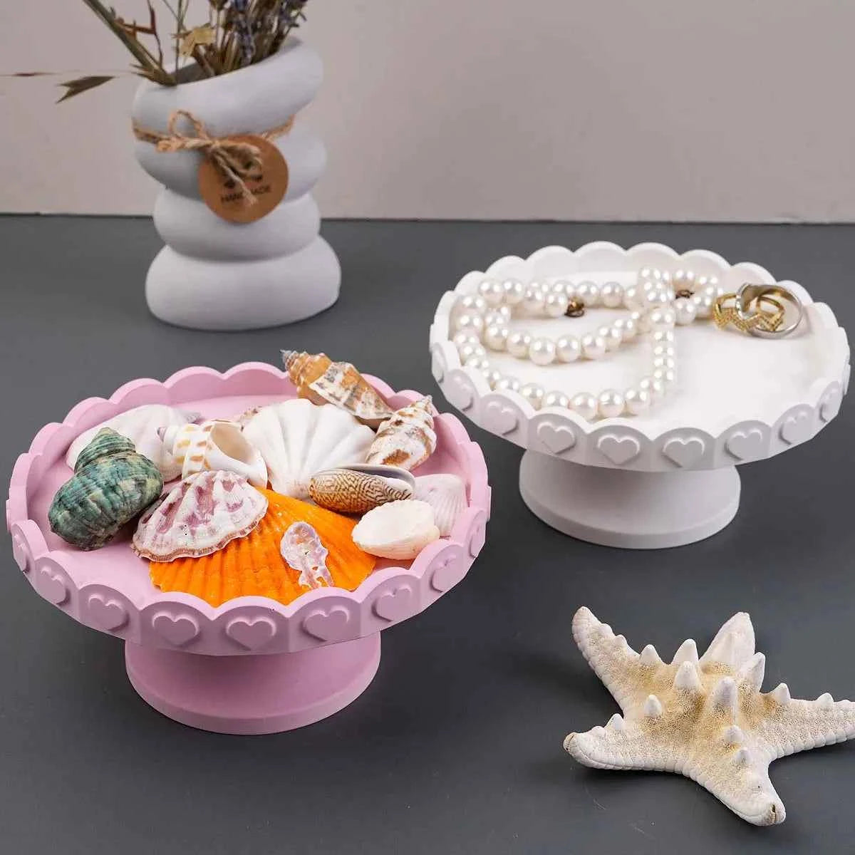 Loriva Heart Tray & Candlestick Silicone Mold Set