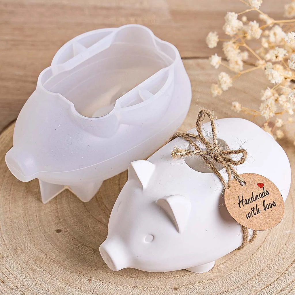 Little Pig Candle Holder Silicone Mold