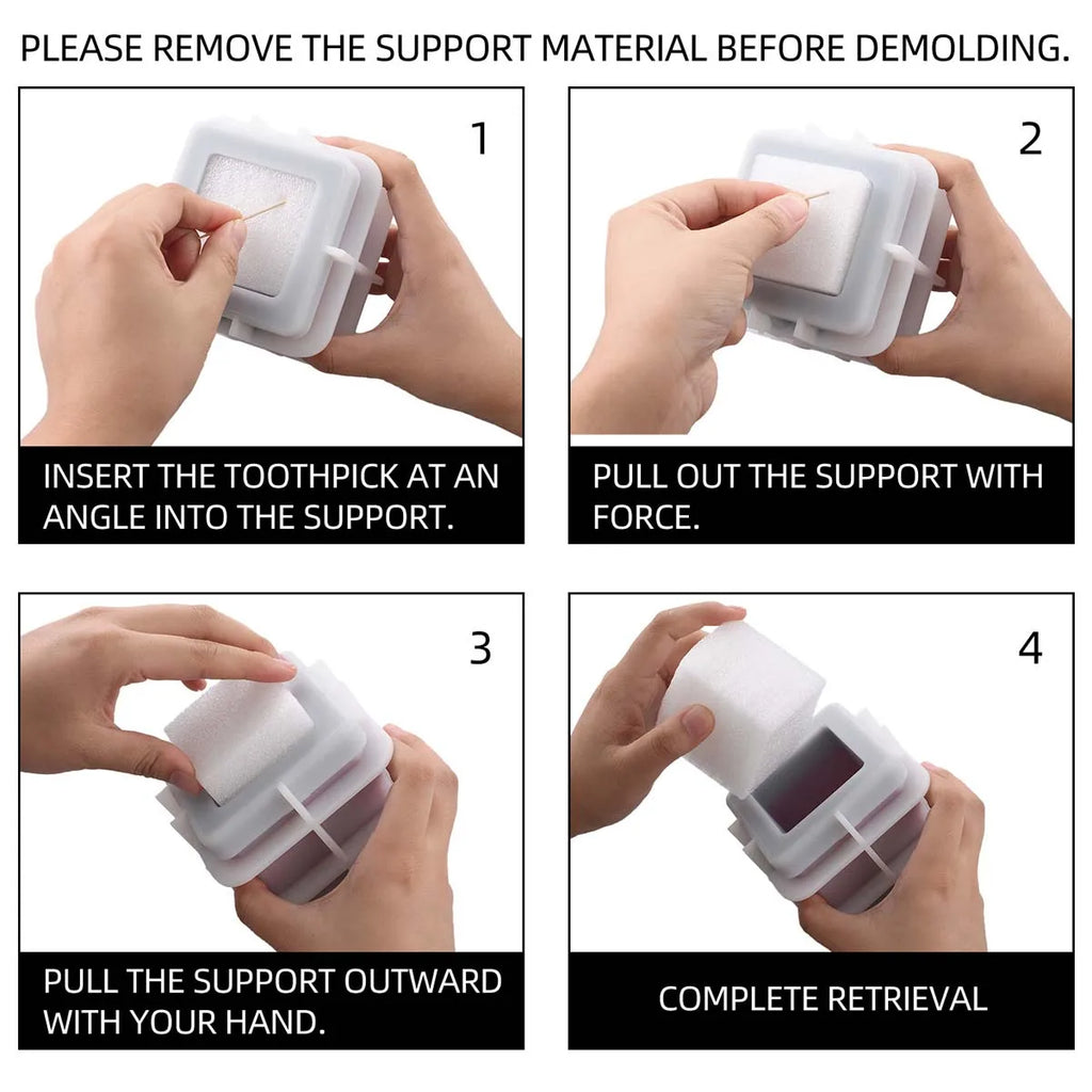 Christmas Chimney Jar Silicone Mold with Lid