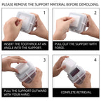 Christmas Chimney Jar Silicone Mold with Lid