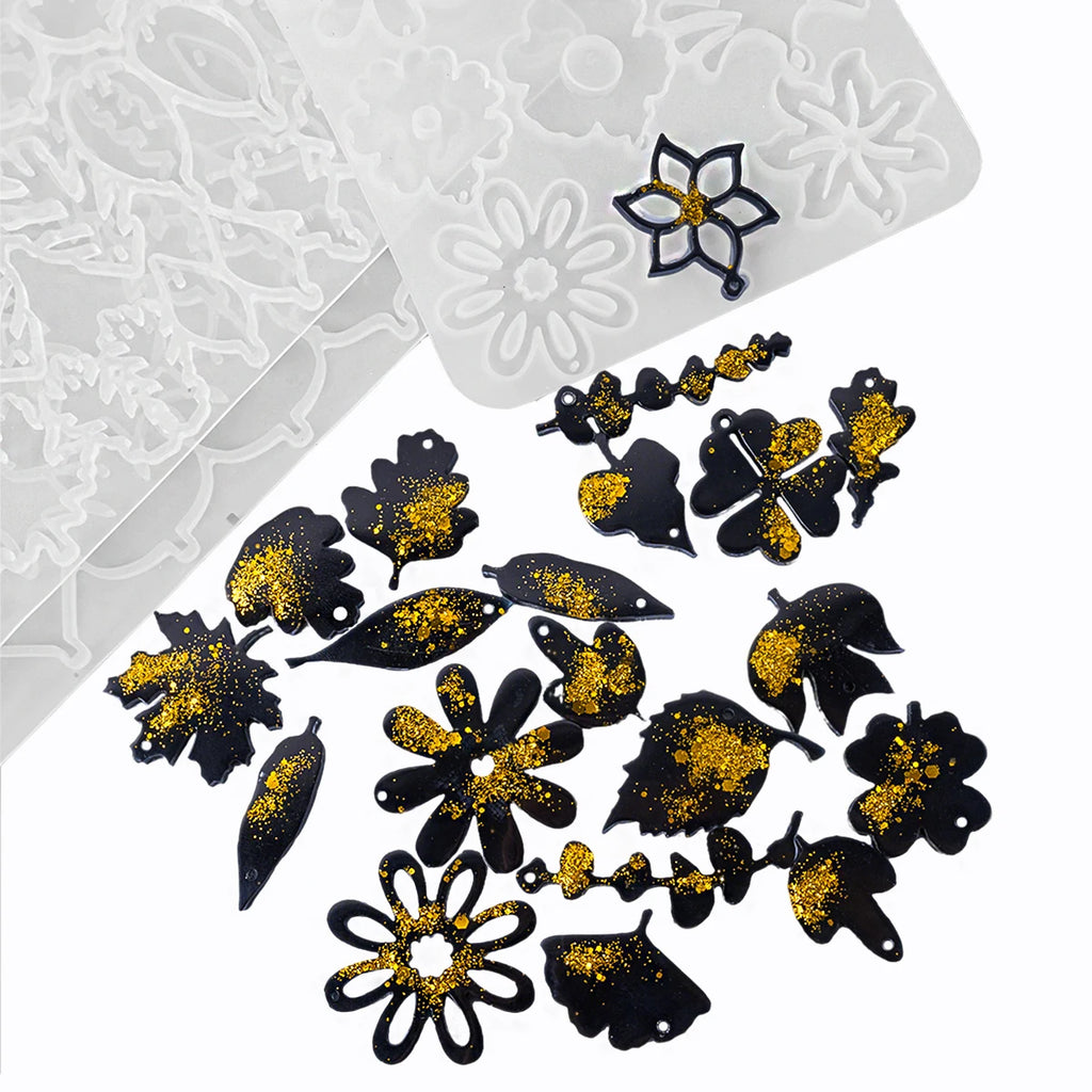 Flower Leaves Resin Earring Molds