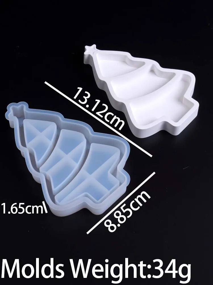 Locun Sectioned Christmas Trinket Tray Silicone Mold