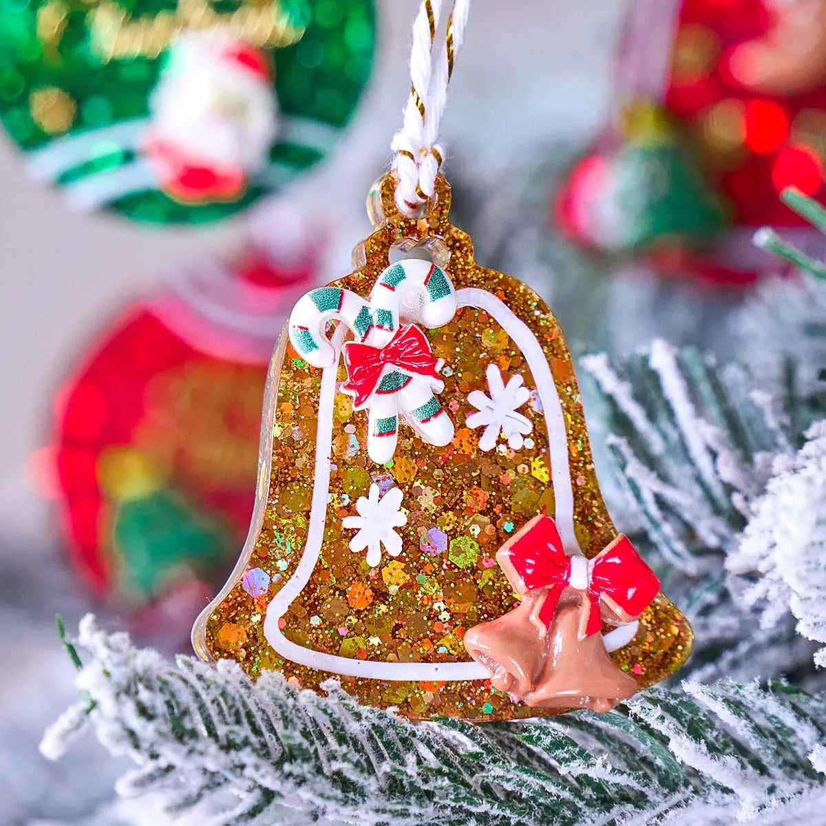 3Pcs Christmas Hanging Ornament Silicone Mold Set