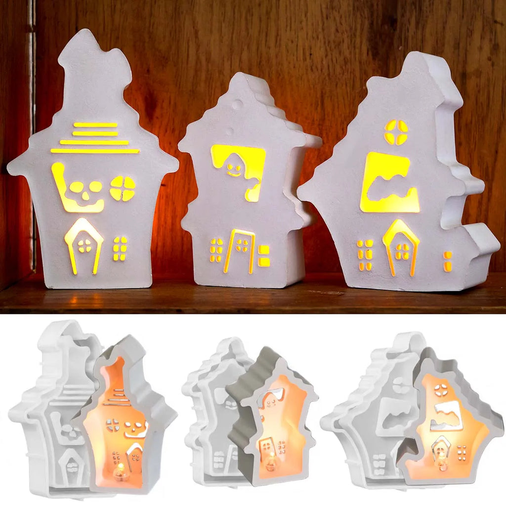 Ghostly House Ornament Silicone Mold