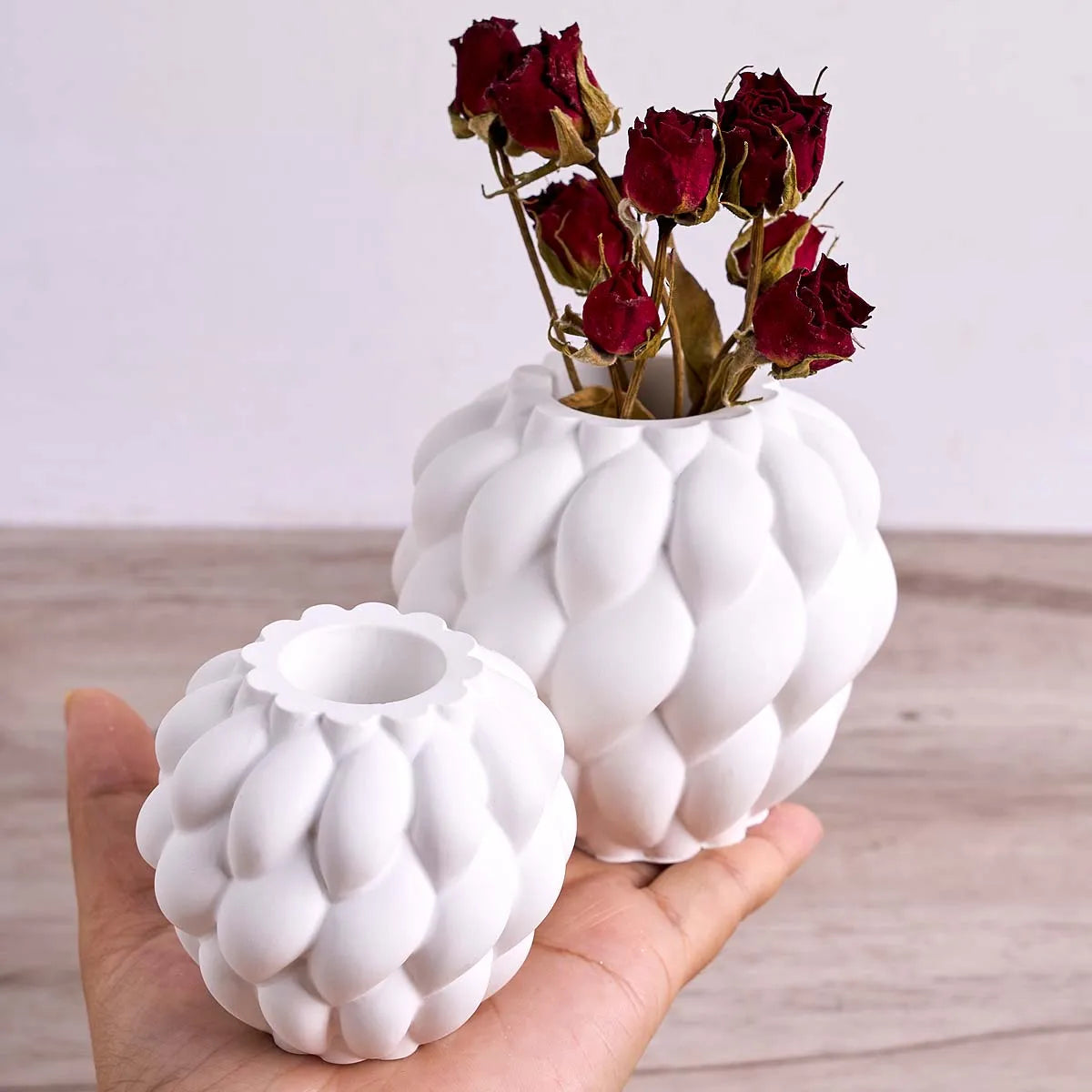 Rotating Raindrops Silicone Vase Mold