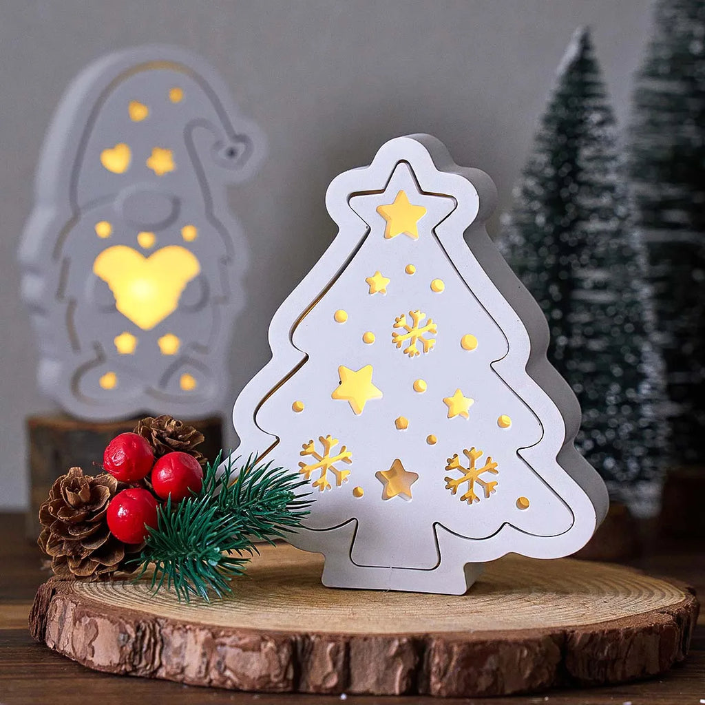 Christmas Hollow Silhouette Lamp Silicone Mold