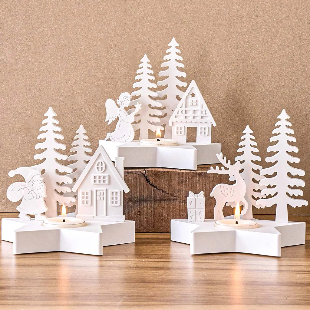 Christmas Village Star Candle Holder Silicone Mold Set
