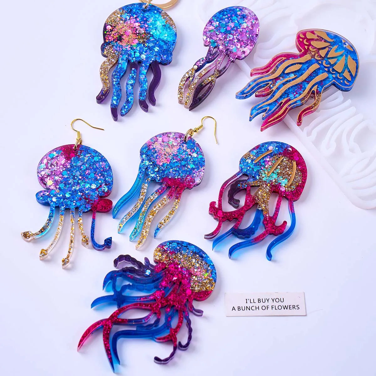 Jellyfish Keychain Silicone Mold
