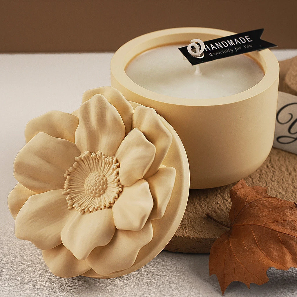 Floral Candle Cup Silicone Mold