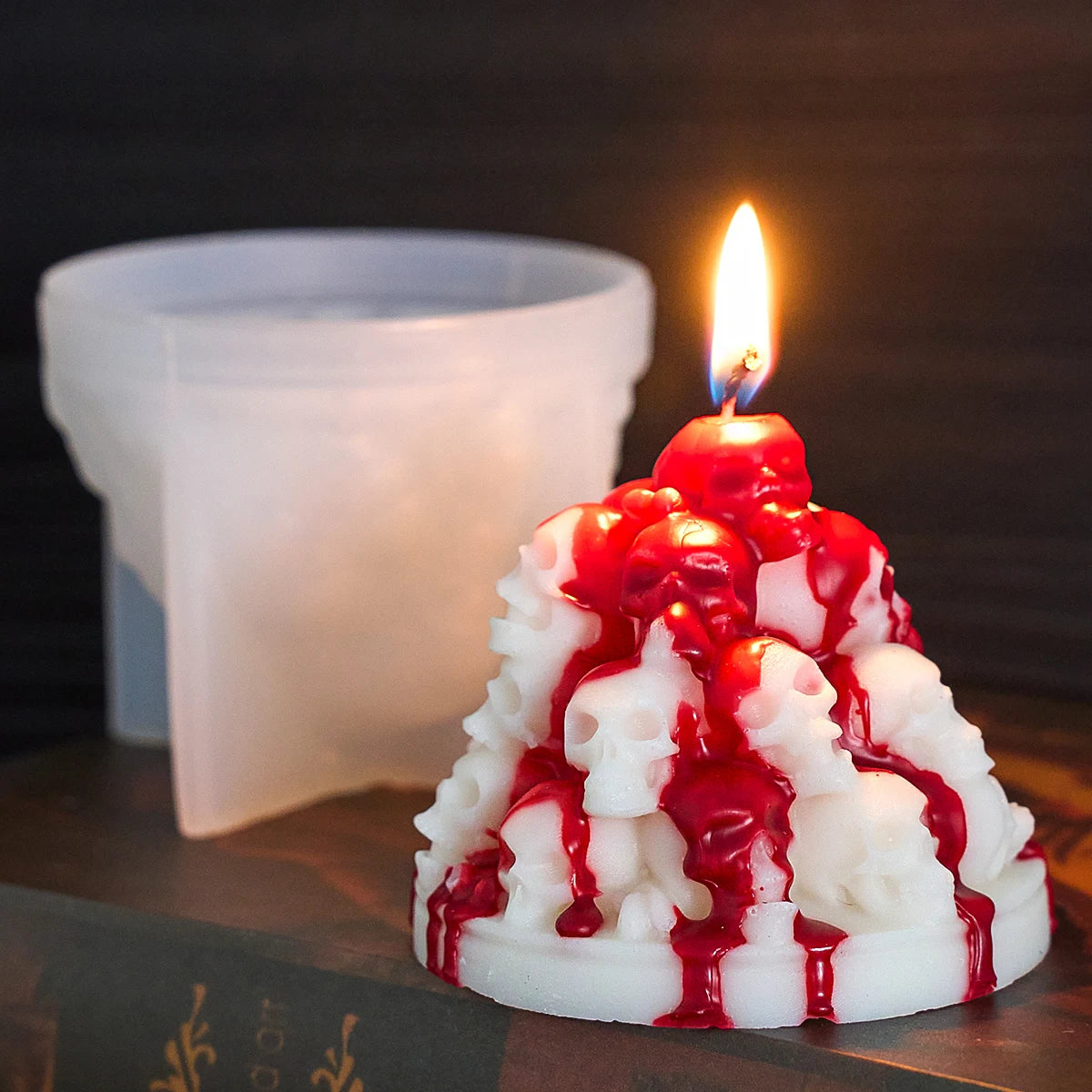Stacked Skull Silicone Candle Mold