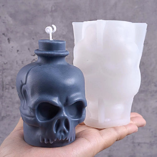 3D Skull Silicone Candle Mold