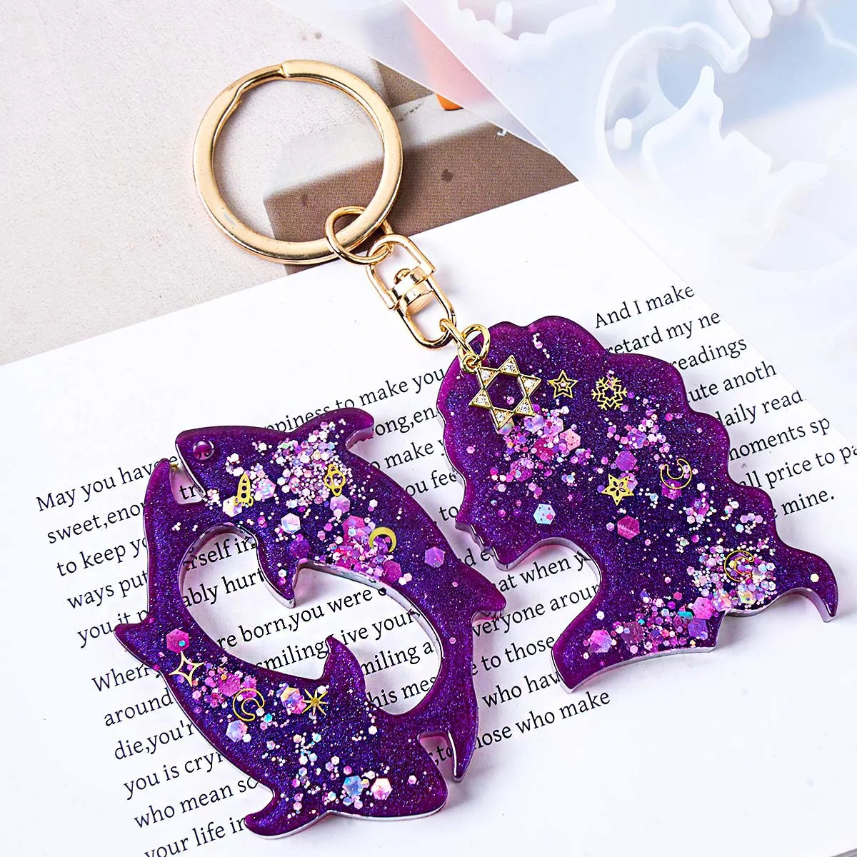 Zodiac Constellation Keychain Silicone Mold Set (2pcs)