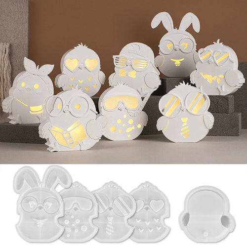 3D Cute Birds Silhouette Lamp Mold.