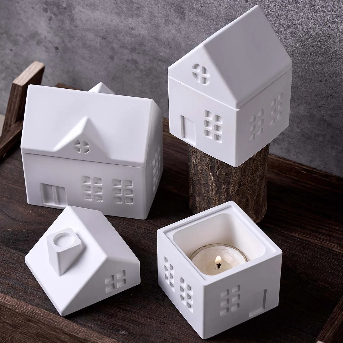 Cottage House Silicone Jar Mold