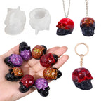 10Pcs Mini 3D Skull Resin Molds Set
