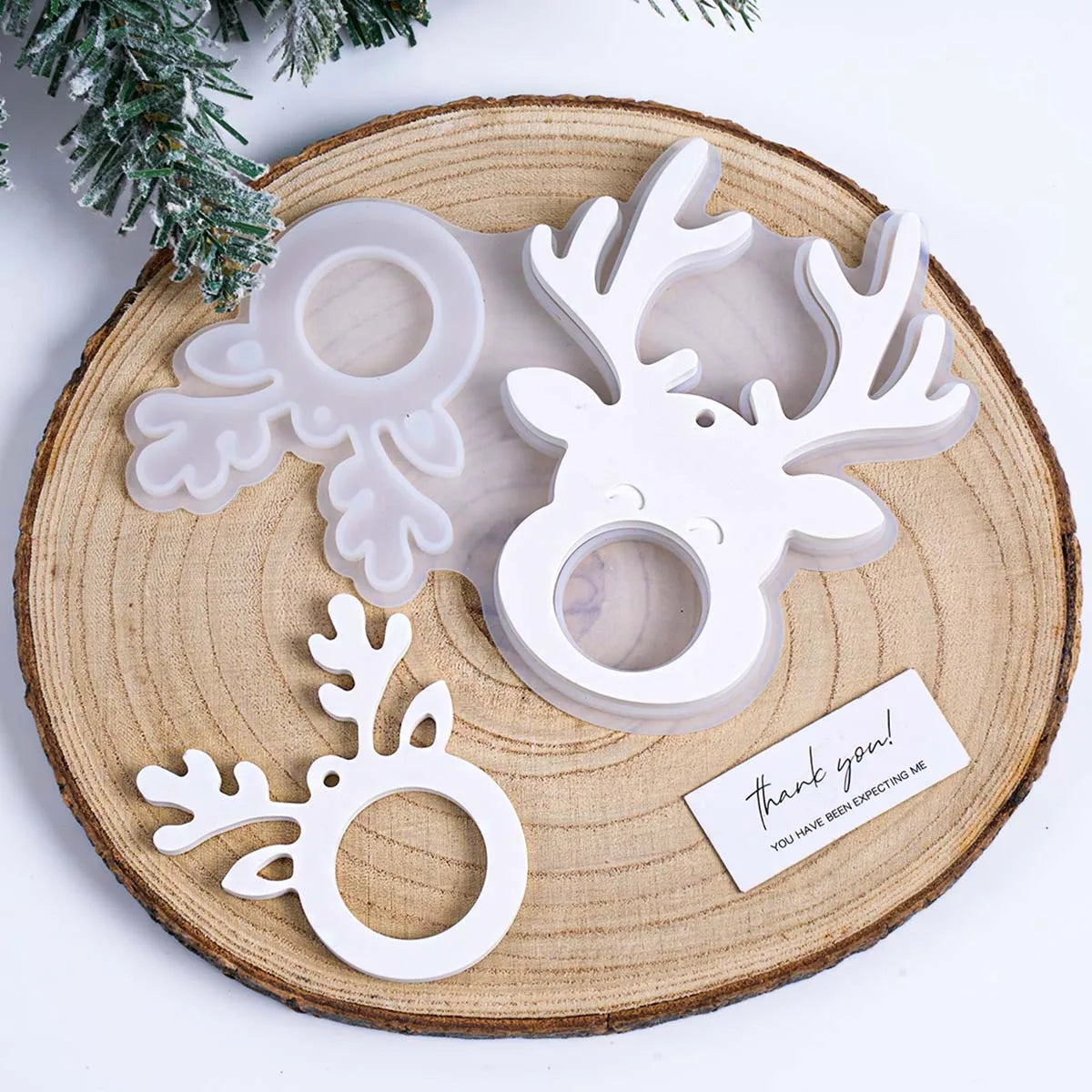 Reindeer Head Silicone Mold (2-Cavity)