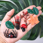 Halloween Silicone Mold Set (7pcs) – Skull, Hand, Pumpkin, Spider, Leaves
