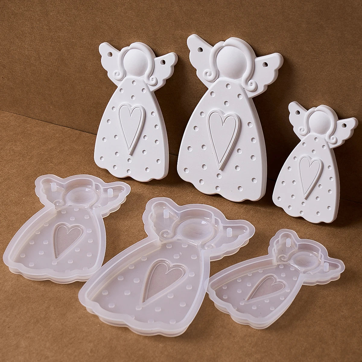 3Pcs Angel Pendant Silicone Mold Set