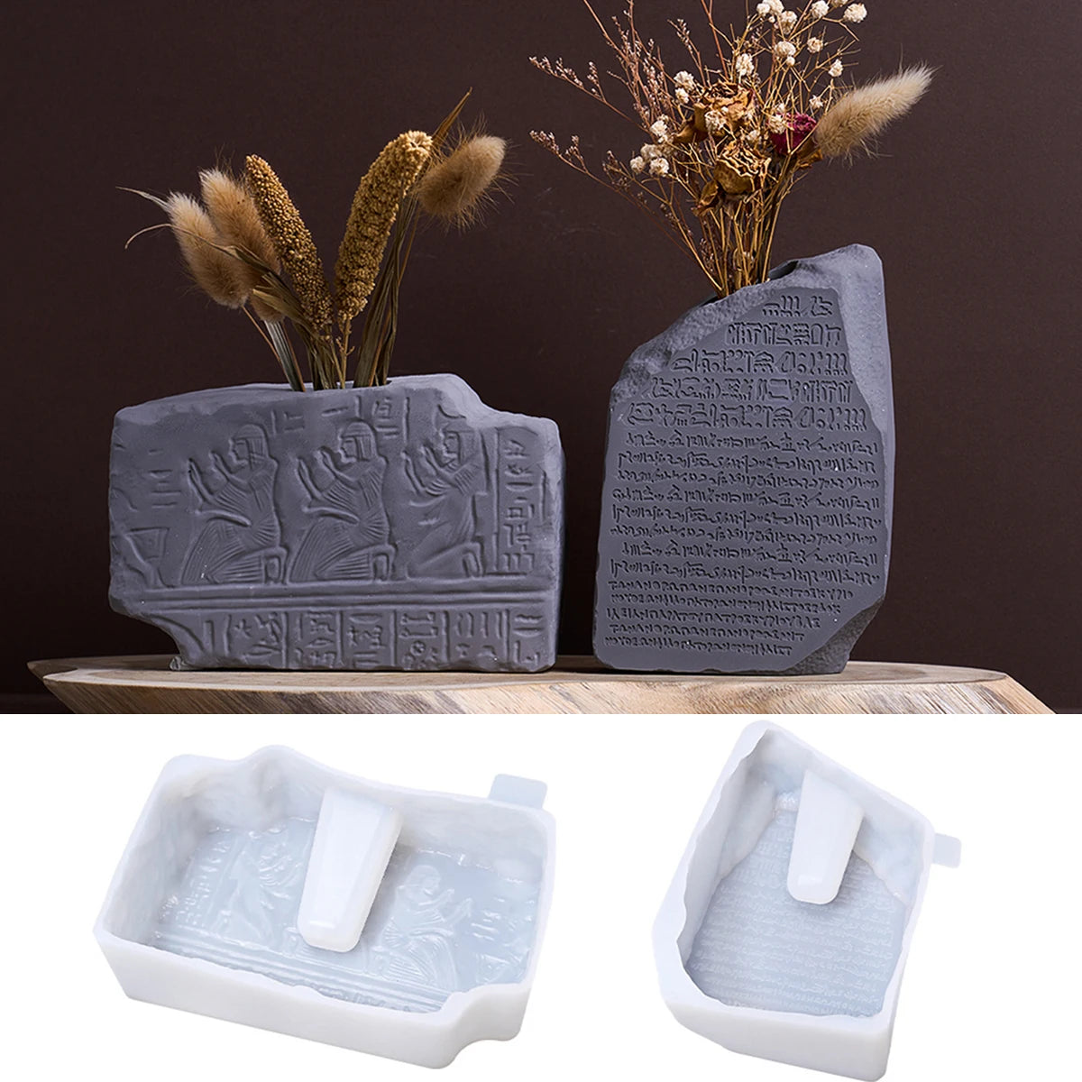 Rosetta Stone Silicone Vase Mold
