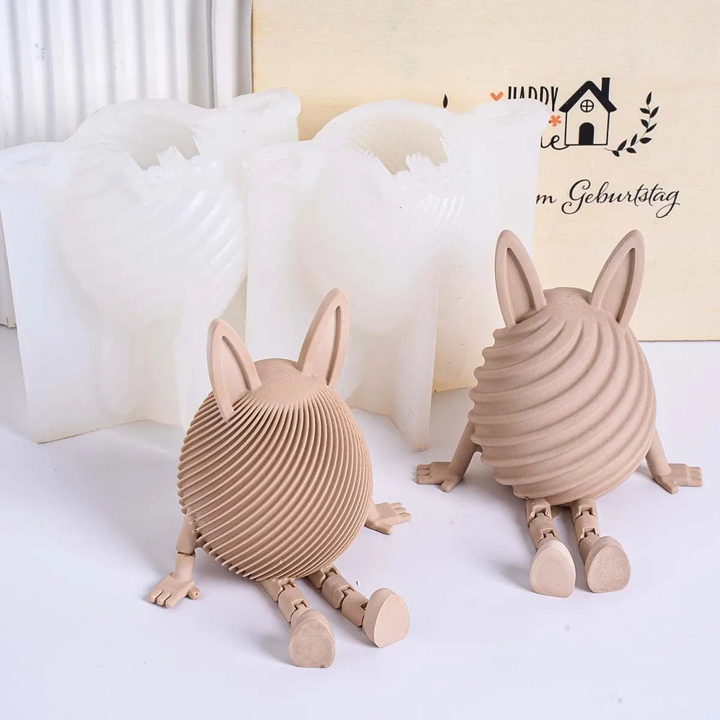 Nini and Nono - The Striped Bunny DIY Figure Silicone Molds Set