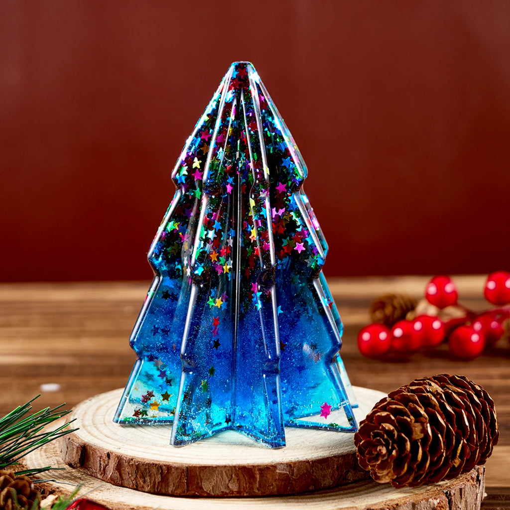 3D Folded Christmas Tree Candle Silicone Mold