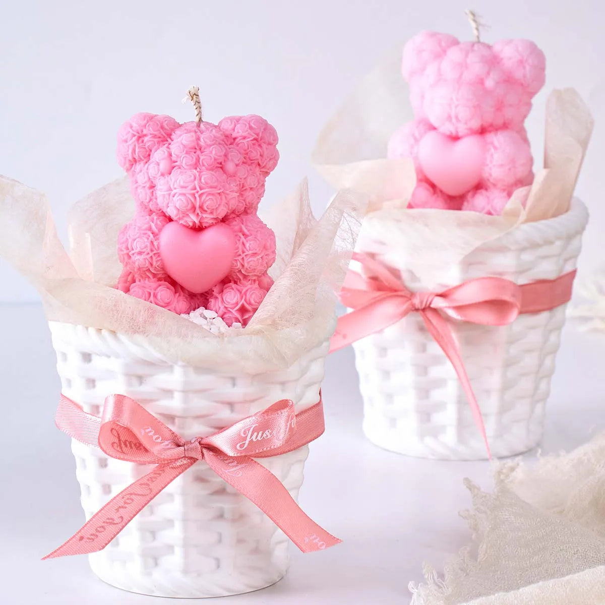 Roven Plait Basket Candle Vessel Silicone Mold