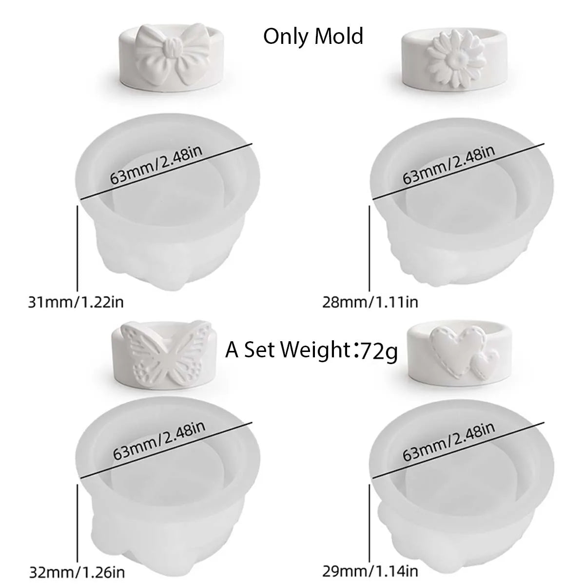 Orsana Crest Tealight Holder Silicone Mold Set