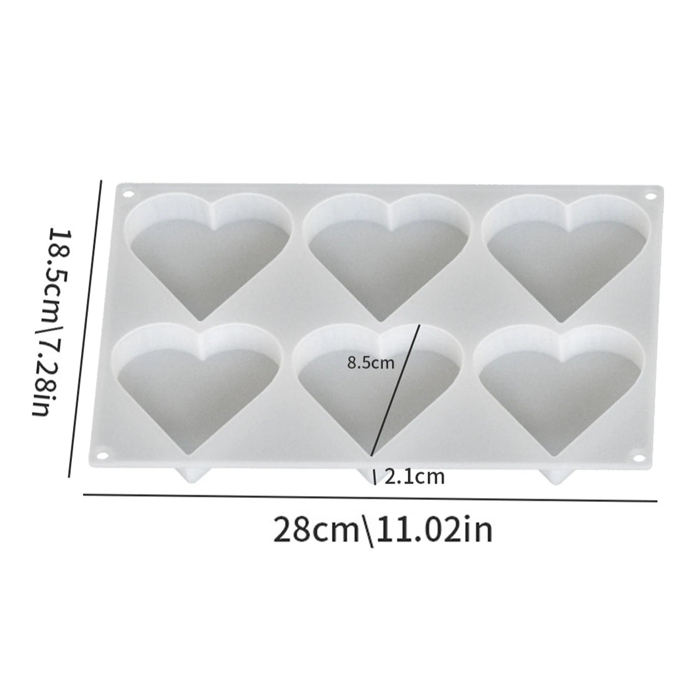 6 Cavity Deep Pour Geometric Silicone Resin Mold