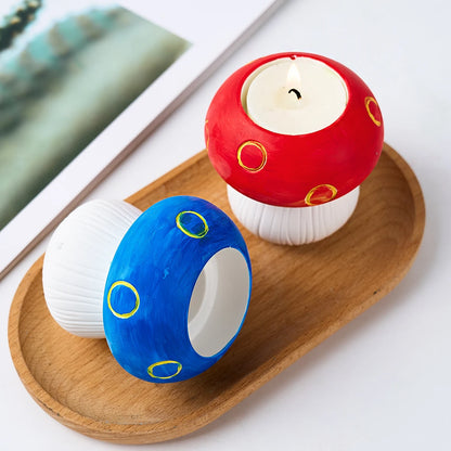 3D Mushrooms Candle Holder Silicone Mold