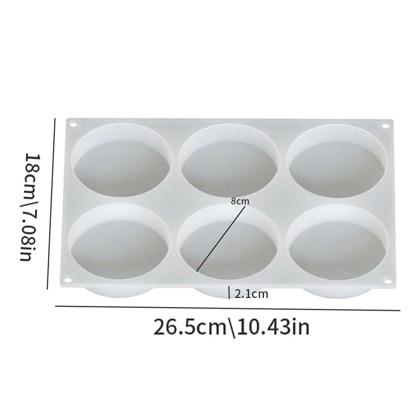 6 Cavity Deep Pour Geometric Silicone Resin Mold