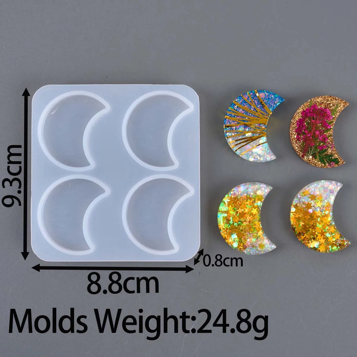 4 Cavities Pendant Silicone Molds.