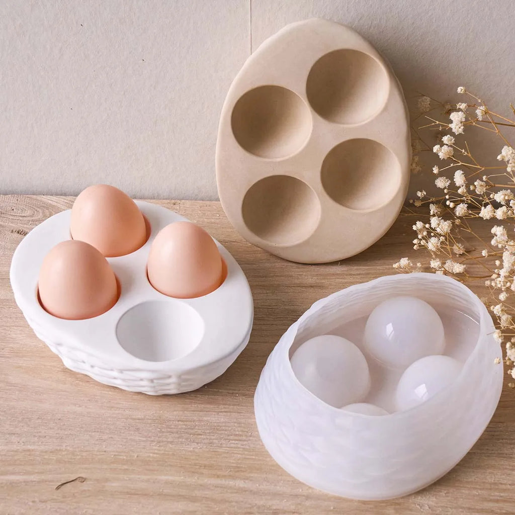 Easter Woven Egg Tray Silicone Mold
