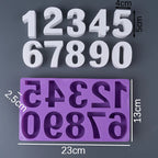 3D Number 0-9 Silicone Mold.